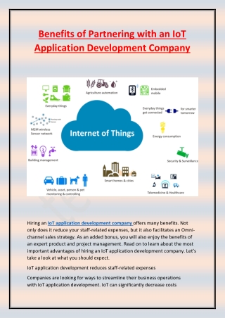 Benefits of Partnering with an IoT Application Development Company