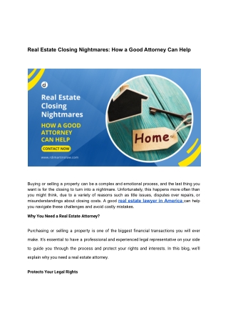 Real Estate Closing Nightmares_ How a Good Attorney Can Help