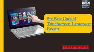 Six Best Uses of Touchscreen Laptops at Events