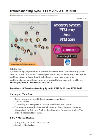 Troubleshooting Sync In FTM 2017 amp FTM 2019