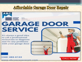 Affordable Garage Door Repair