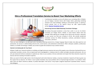 Hire a Professional Translation Service to Boost Your Marketing Efforts