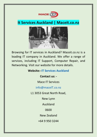 It Services Auckland | Maceit.co.nz