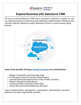 Expand Business with Salesforce CRM