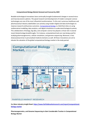 Computational Biology Market