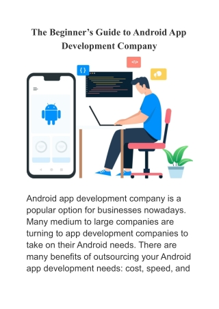 The Beginner’s Guide to Android App Development Company