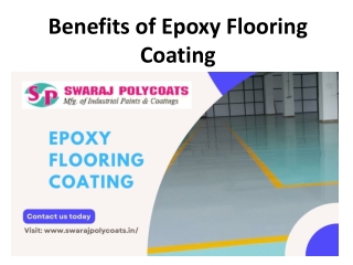 Benefits of Epoxy Flooring Coating