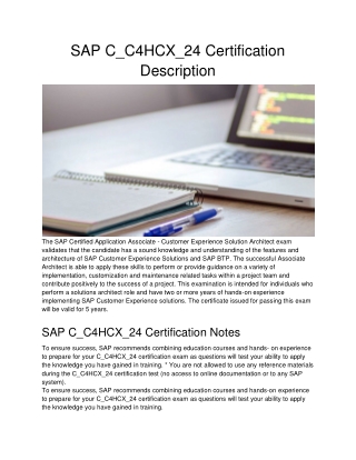 SAP C_C4HCX_24 Certification Description