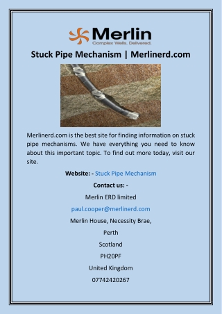 Stuck Pipe Mechanism  Merlinerd