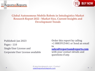 Autonomous Mobile Robots in Intralogistics Market Size,Share and Demand