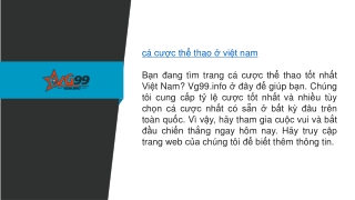 cá cược thể thao ở việt nam  Vg99.info