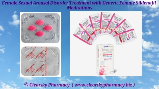 Female Sexual Arousal Disorder Treatment with Generic Female Sildenafil  Medicat