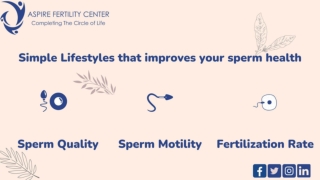 Simple lifestyle to improve sperm health