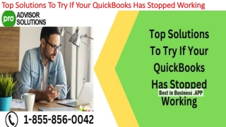 Easy troubleshooting guide to fix QuickBooks Has Stopped Working