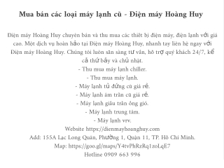 Mua bán các loại máy lạnh cũ - Điện máy Hoàng Huy