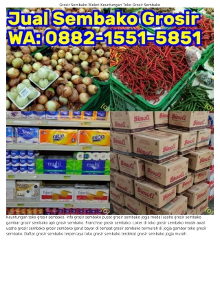 ౦882~l55l~585l (WA) Toko Grosir Sembako Terdekat Distributor Sembako Yogyakarta