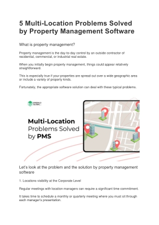 5 Multi-Location Problems Solved by Property Management Software
