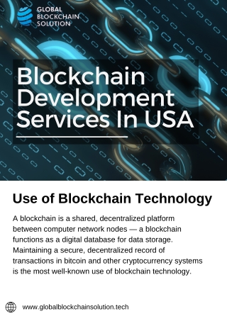 Blockchain Development Services - Global Blockchain Solution