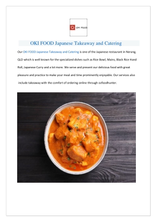 Get Up to 10% Offer OKI Food Japanese Takeaway and Catering, Nerang , QLD