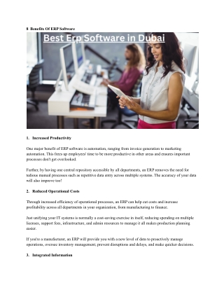 Best Erp Software in Dubai