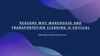 Reasons Why Warehouse and Transportation Cleaning Is critical