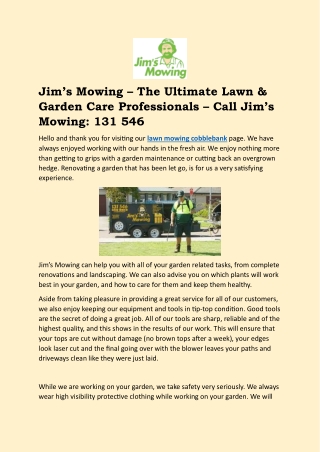 Lawn Mowing Cobblebank