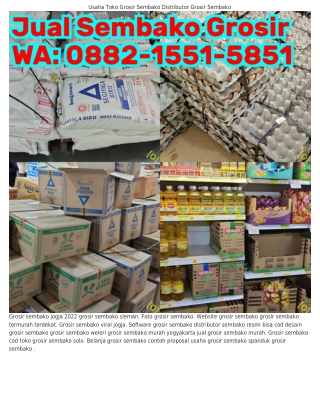 ౦882•l55l•585l (WA) Grosir Sembako Jogja Murah Distributor Sembako Harga Pabrik