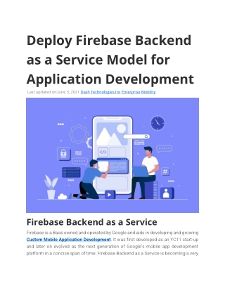 Deploy Firebase Backend as a Service Model for Application Development