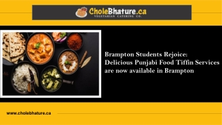 Delicious Punjabi Food Tiffin Services are now available in Brampton