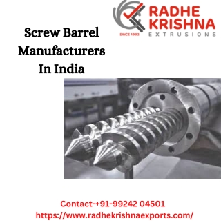 Screw Barrel Manufacturers In India| Radhe Krishna Exports