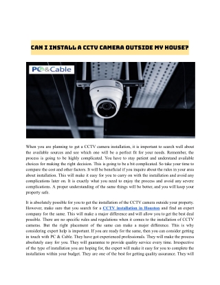 Can I install a CCTV camera outside my house-min