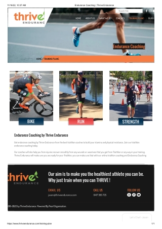 Get Best Endurance Coaching - Thrive Endurance