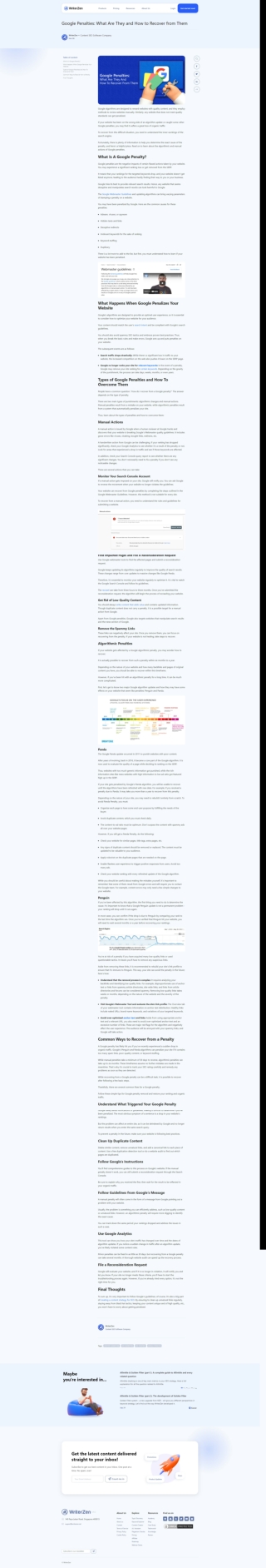 WriterZen - Google Penalties_ What Are They and How to Recover from Them