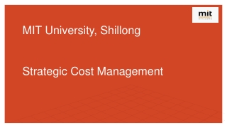 Strategic Cost Management