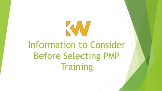 Information to Consider Before Selecting PMP Training