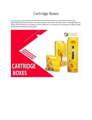 Cartridge Boxes