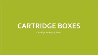 Cartridge Boxes