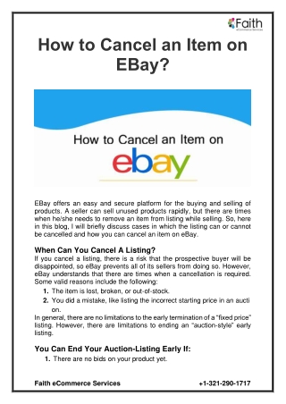 How to Cancel an Item on EBay