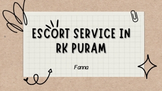 Escort Service In RK Puram
