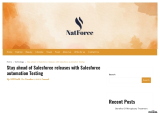 Stay ahead of Salesforce releases with Salesforce automation Testing