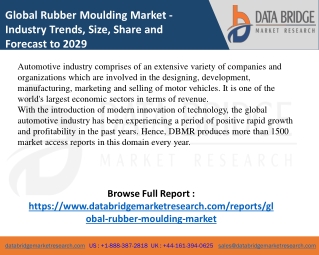 Rubber Moulding Market - Automotive