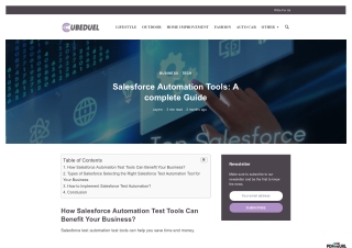 Salesforce Automation Tools A complete Guide