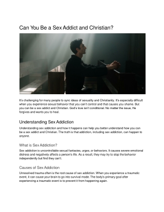 Can You Be a Sex Addict and a Christian