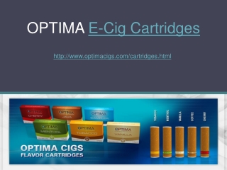 OPTIMA E-Cig Cartridges