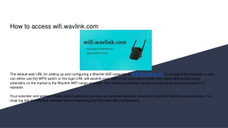How to access wifi.wavlink.com