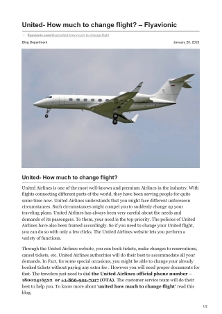 United- How much to change flight