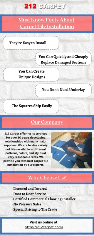 Must Know Facts About  Carpet Tile Installation