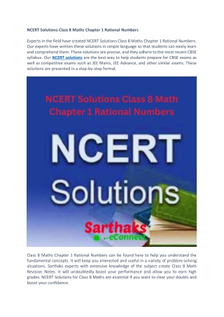 NCERT Solutions Class 8 Math Chapter 1 Rational Numbers