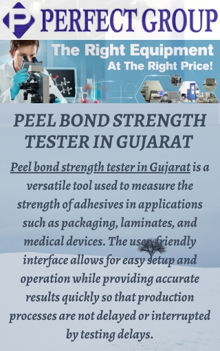 Peel bond strength tester in Gujarat | Perfectgroupindia