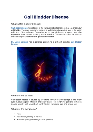 Gall Bladder Disease